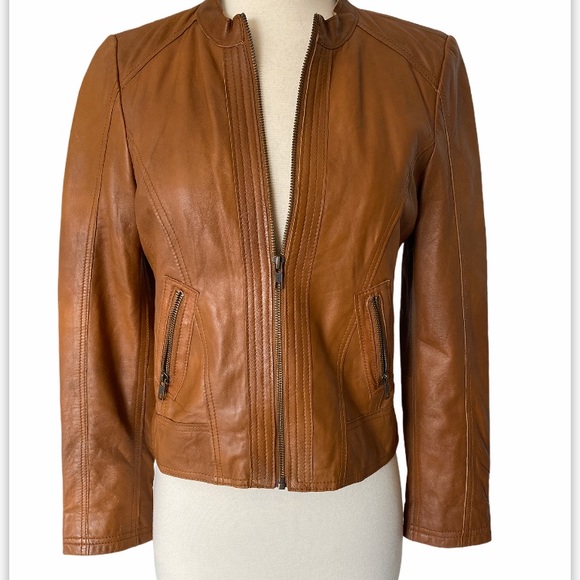 Jamison Jackets & Blazers - Jamison Cognac Leather Jacket